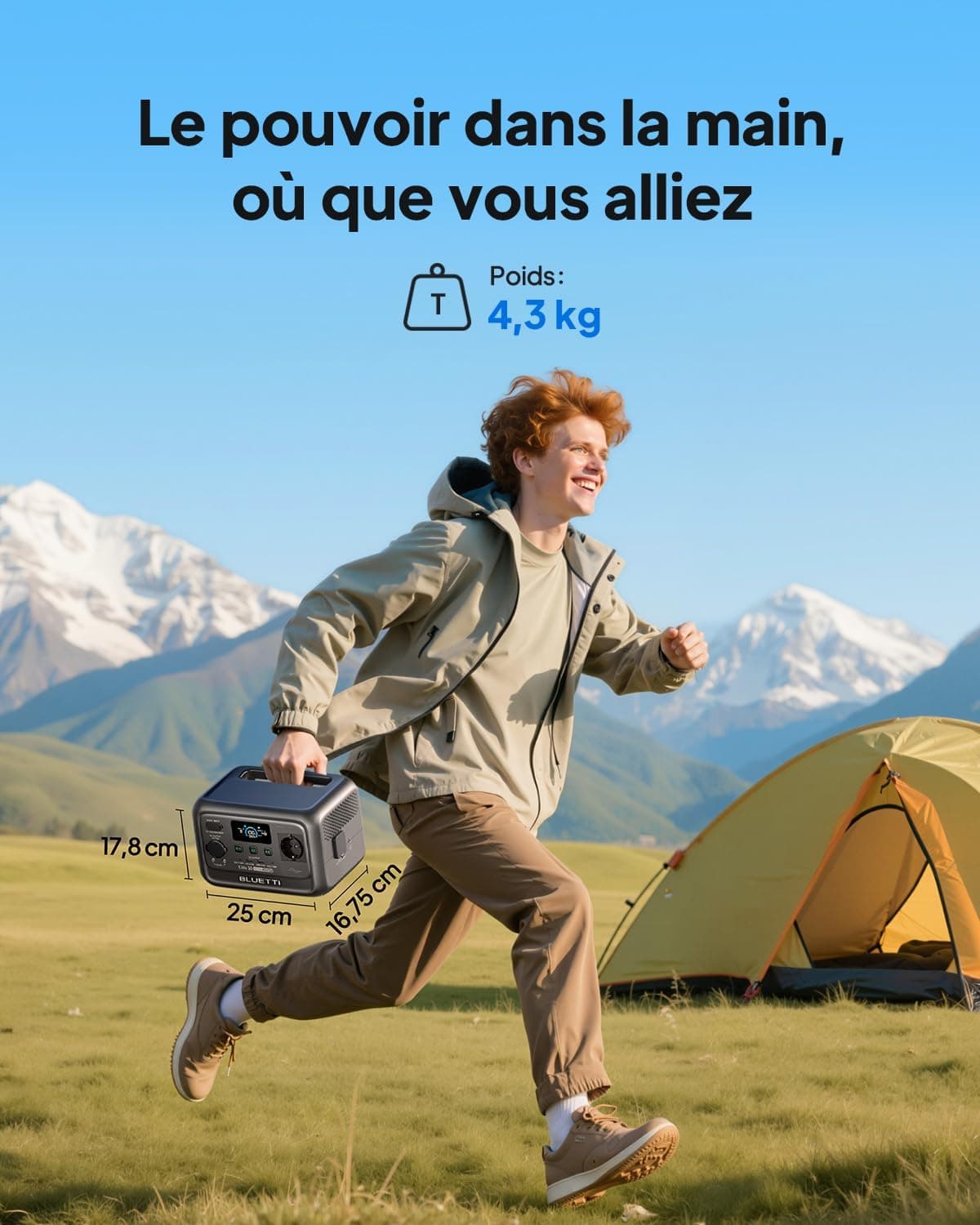 BLUETTI Elite 30 V2 + 100W 288Wh & 600W Générateur Électrique Portable