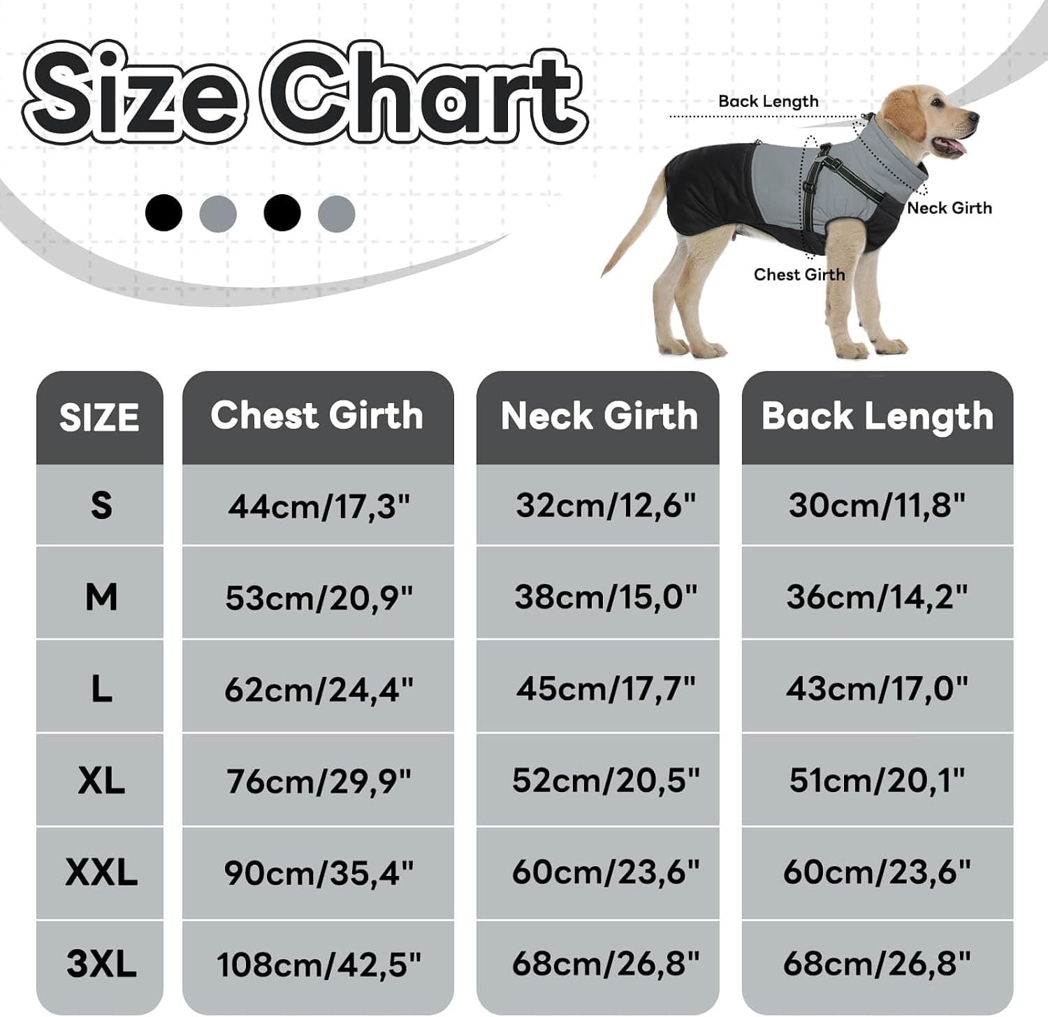 Manteau d'Hiver Imperméable pour Chiens - Veste avec Harnais pour Petite Taille, Yorkshire, Jack Russell - Noir M