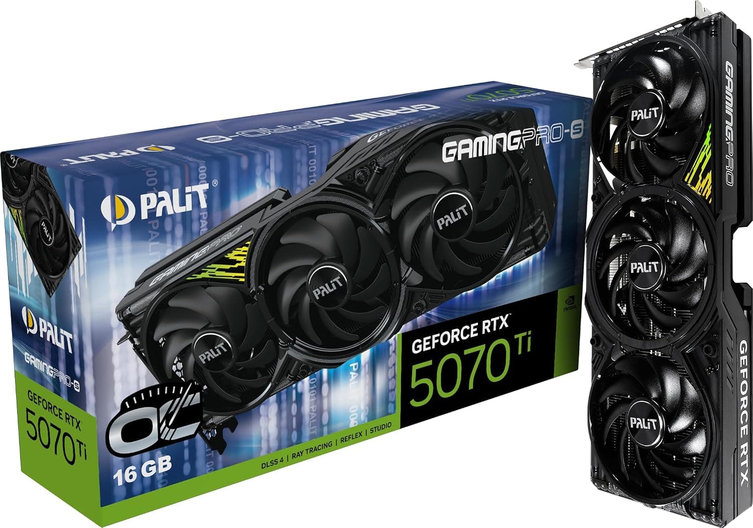 Palit GeForce RTX 5070 Ti GamingPro-S OC - 16 Go GDDR7, HDMI, 3X DP
