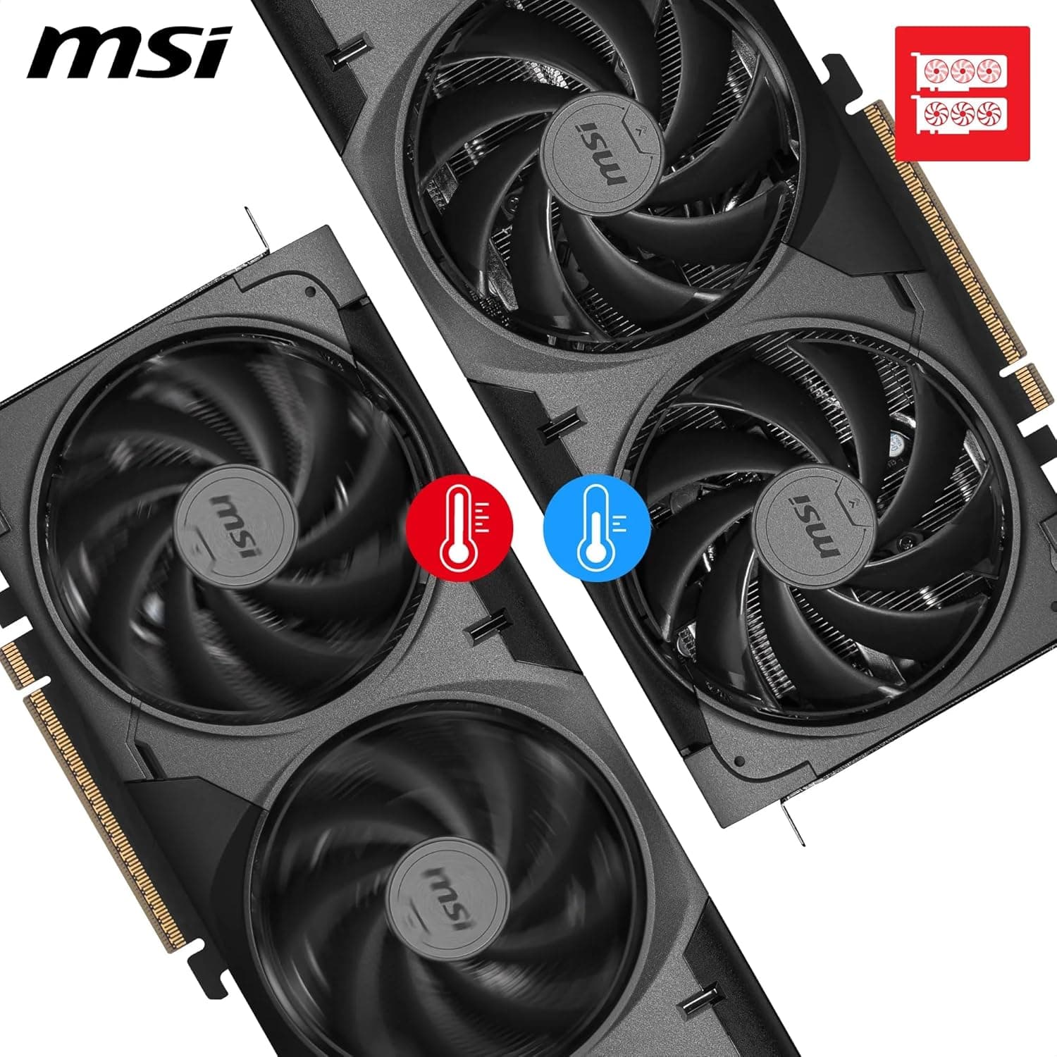 MSI NVIDIA GeForce RTX 5080 16G Ventus 3X OC Black Carte Graphique | 16 Go GDDR7 (30 GB/s, 256-bit), PCIe 5.0, triple ventilateur (3 ventilateurs TORX 5.0), HDMI 2.1b, DisplayPort 2.1b