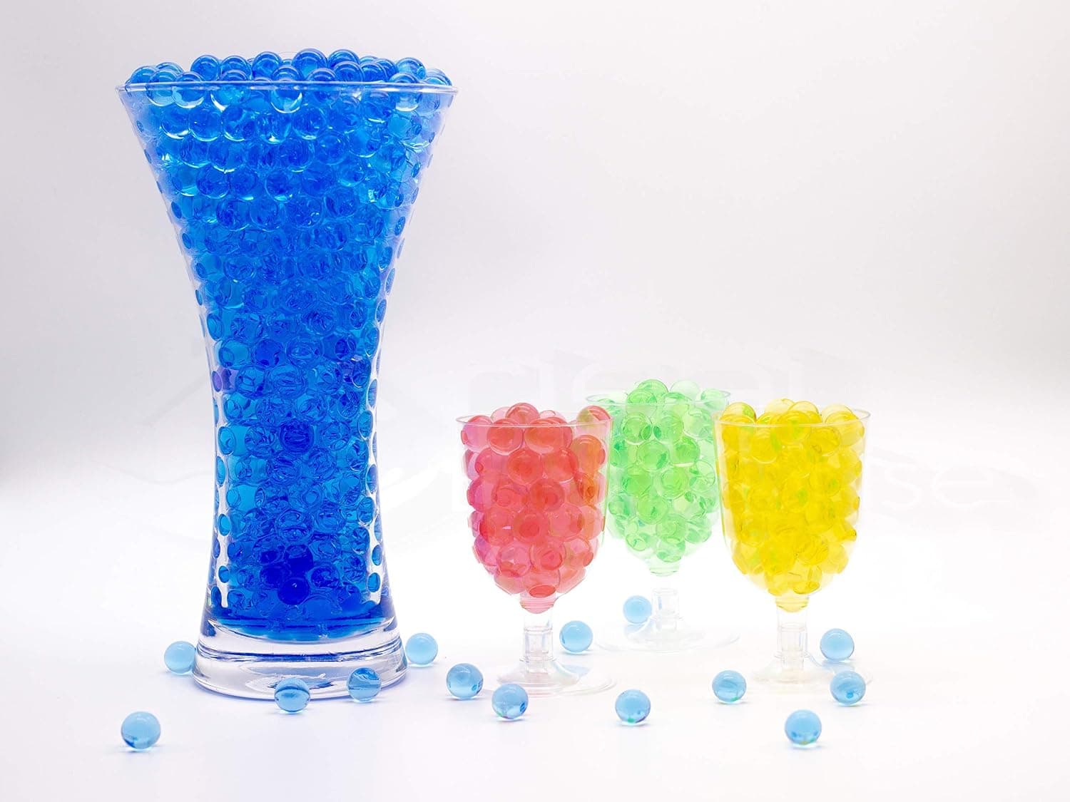 Water Balls, Crystal Gel Beads Perfect for Hydrogel Plants Vase Filler, Centerpiece Silicone Orbs, Non-Toxic Clear Jelly Gems, Growing Bead 600pcs, Blue 10g