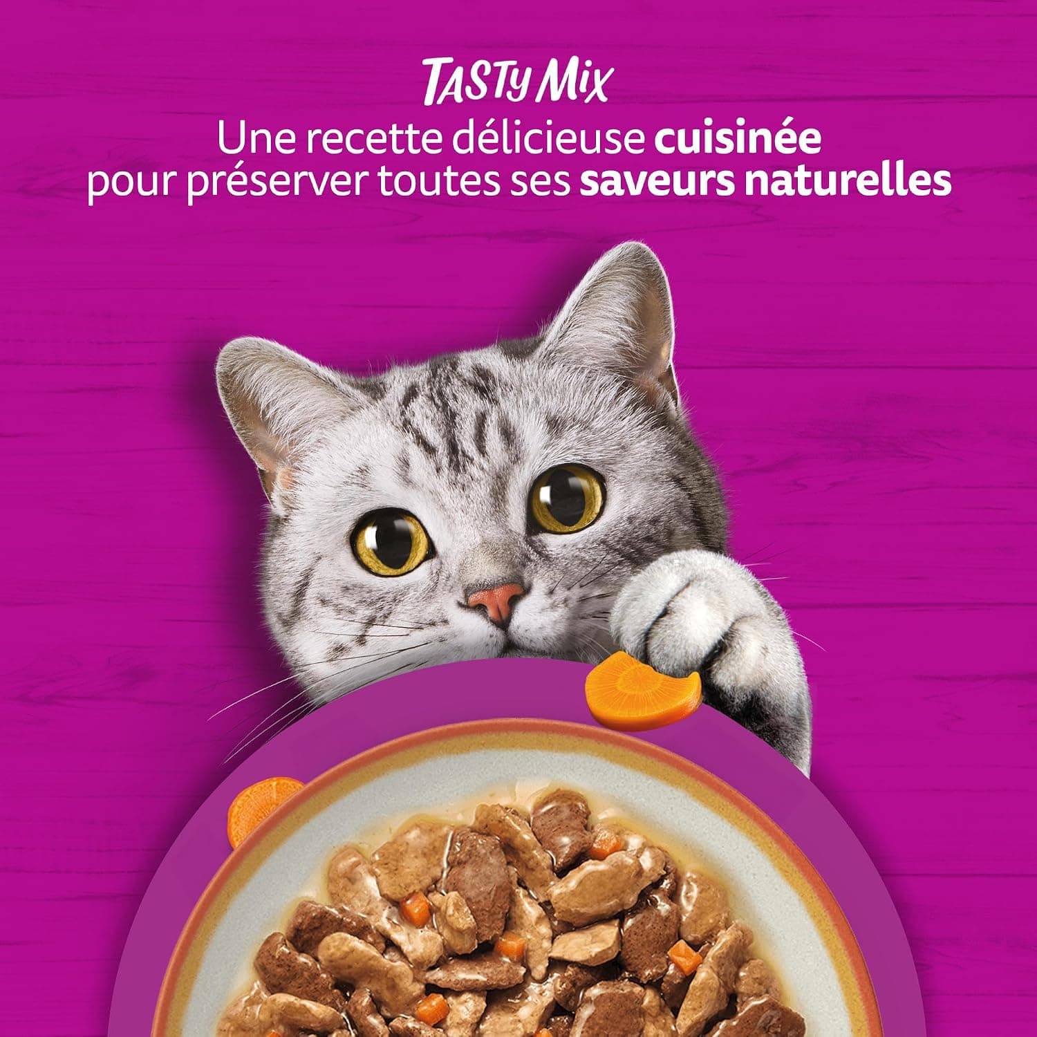 WHISKAS Repas pour Chat - 84 Sachets Fraîcheur de 85g - Pâtée pour Chat Adulte en Sauce - Tasty Mix Recettes de Campagne (4 Variétés) – Nourriture Humide Complète & Equilibrée, 84x85g