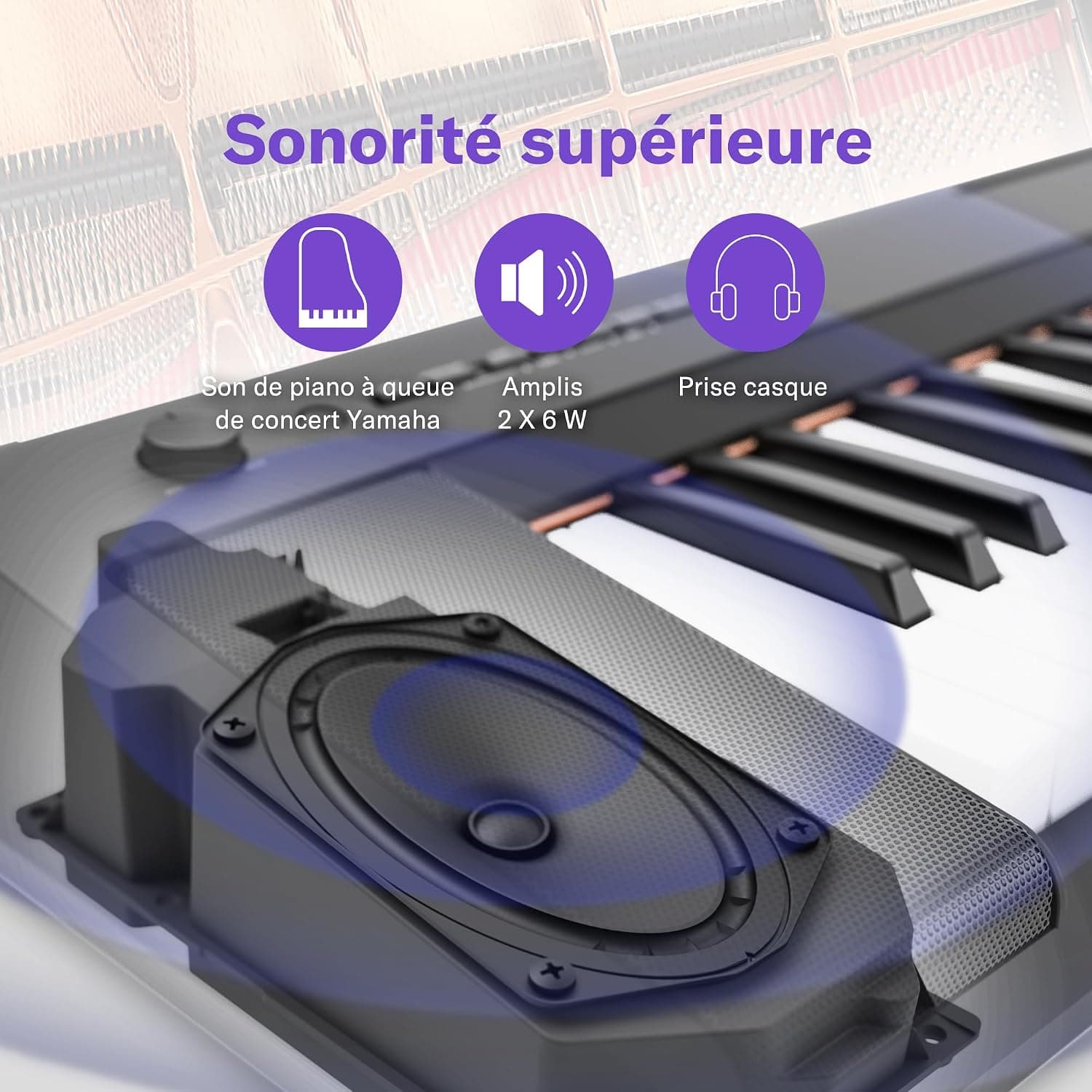 Yamaha Piaggero NP-15 Clavier numérique avec 61 touches et 15 voix instrumentales, léger et portable