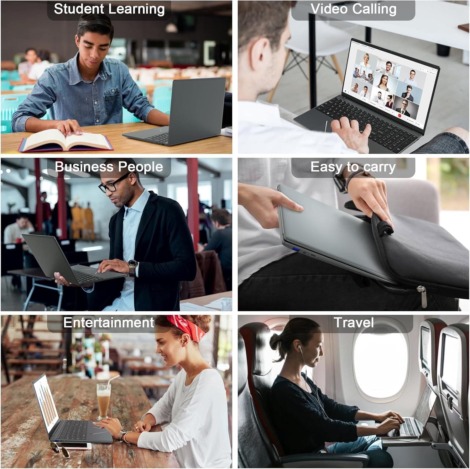PINSTONE Ordinateur Portable 15,6 Pouces, PC Portable Celeron N5095 | 16 Go RAM 512 Go SSD, Écran Full HD, Lecteur d’empreintes, HDMI, WiFi 5, Bluetooth, pour Bureau et Études