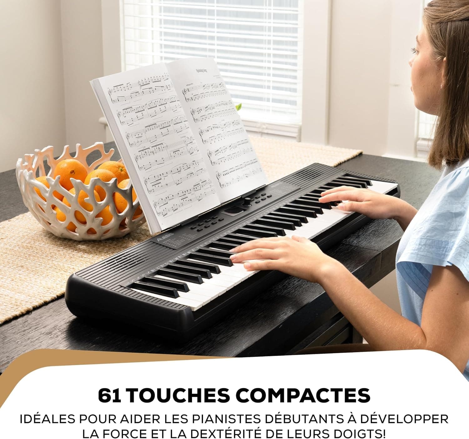 Alesis Melody 61 MK4 Clavier Piano 61 Touches | Portable, 300 Sons, Modes Split/Layer, Cours Inclus, pour Débutants