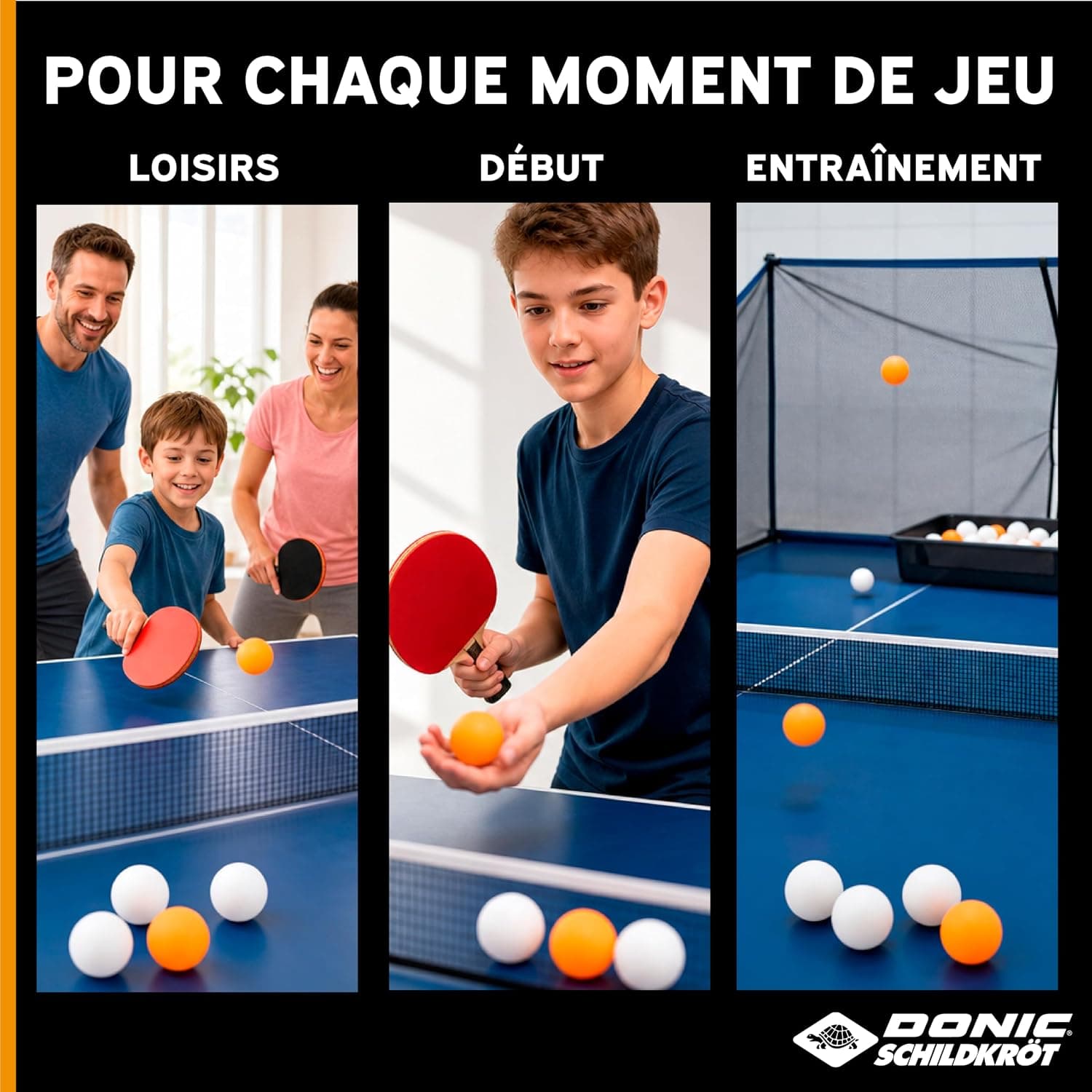 Donic-Schildkröt Balles de Tennis de Table Jade