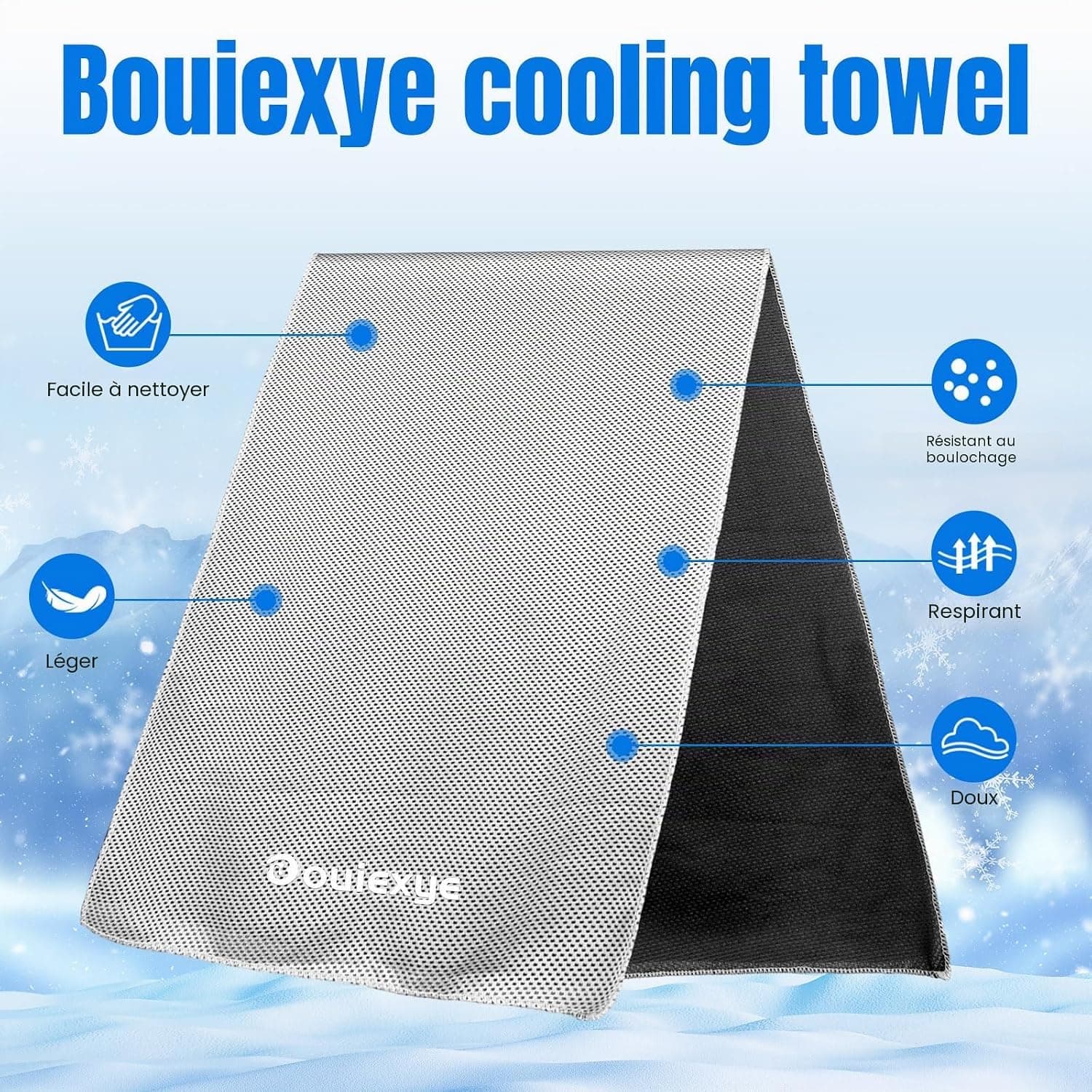 Lot de 10 serviettes rafraîchissantes 100 x 30 cm, serviette de refroidissement en microfibre, 10 couleurs, serviette rafraîchissante à refroidissement instantané pour le sport, le fitness