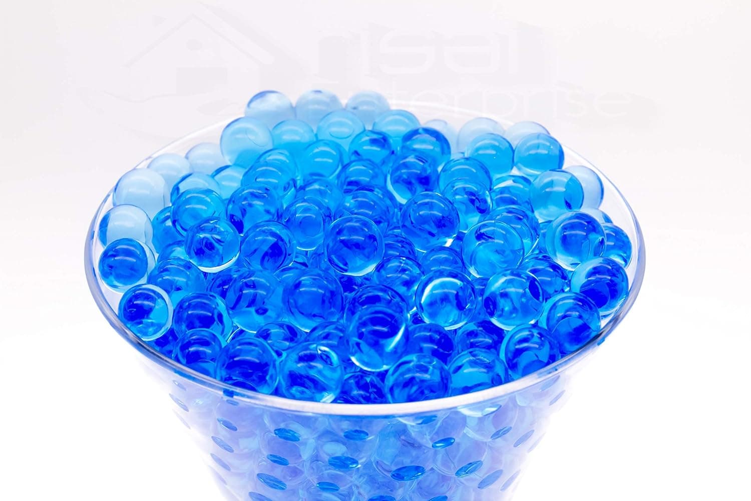 Water Balls, Crystal Gel Beads Perfect for Hydrogel Plants Vase Filler, Centerpiece Silicone Orbs, Non-Toxic Clear Jelly Gems, Growing Bead 600pcs, Blue 10g