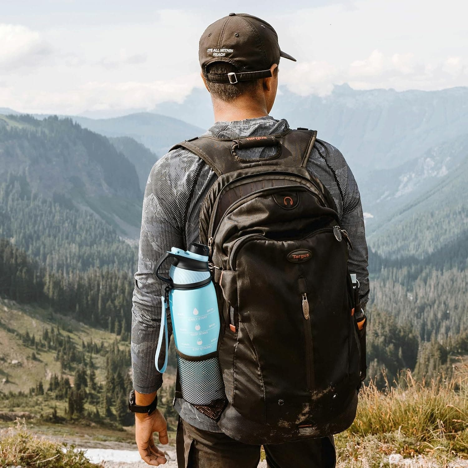 Fjbottle Bouteille d'Eau 1L Couvercle Magnétique Étanche