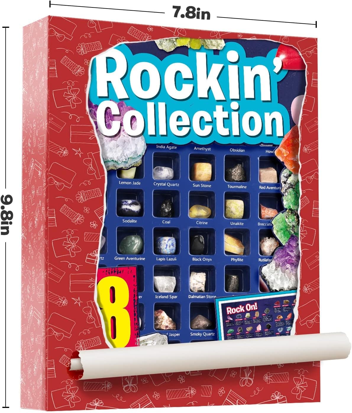 XXTOYS - 48 Pierre Precieuse et Minéraux Variée Coffret Pierres et Cristaux Naturelles Collection Petite Décoration