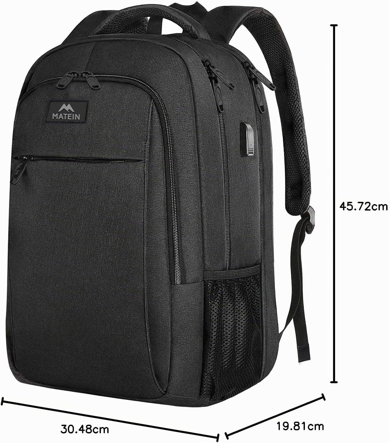 MATEIN Sac à Dos Ordinateur Portable 15.6 Pouces, Sac à Dos PC Portable
