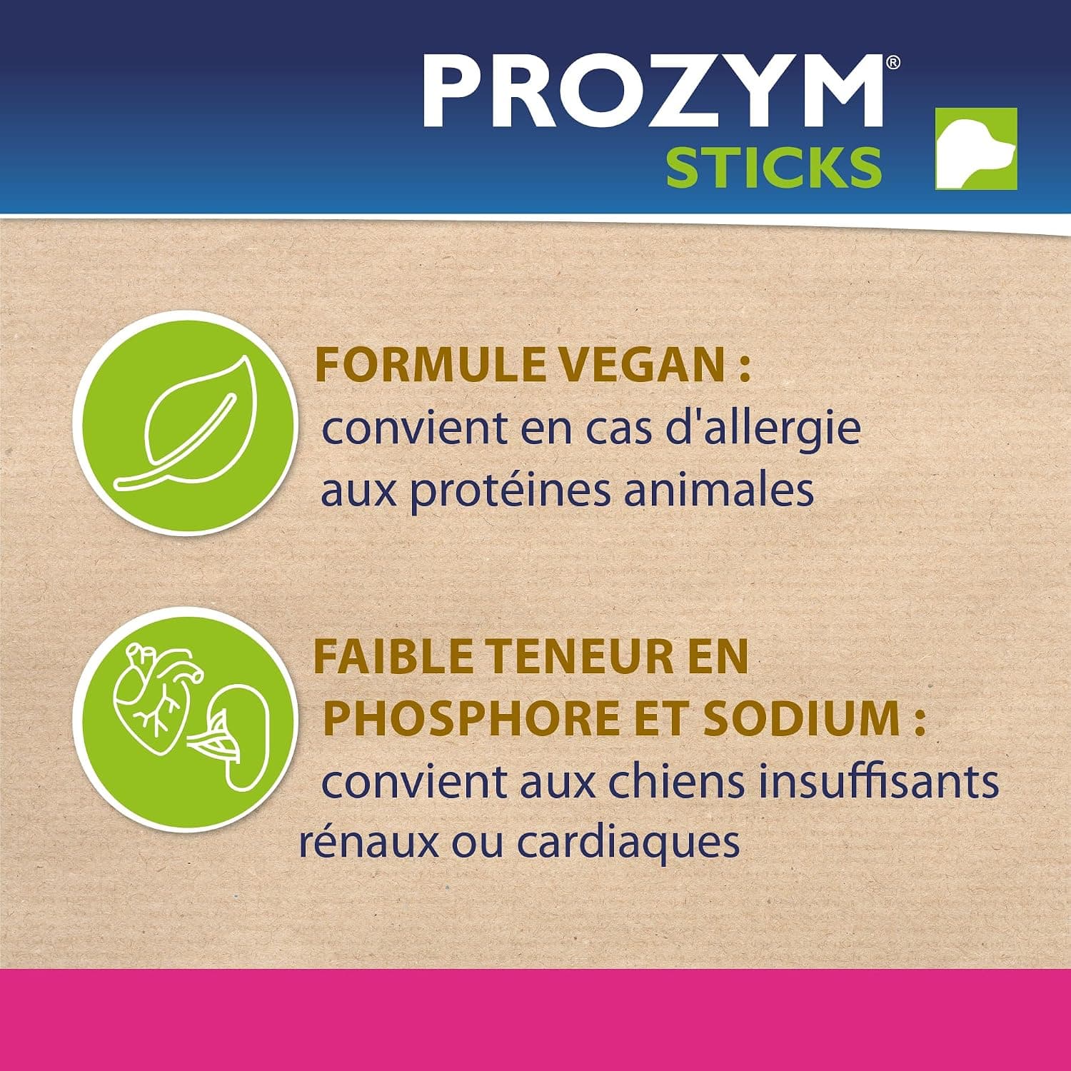 PROZYM RF2 Sticks x12 - Spéciale Hygiène Dentaire Naturelle - Recommandé par des Vétérianire - Formule Vegan pour Chien -25kg (blé)