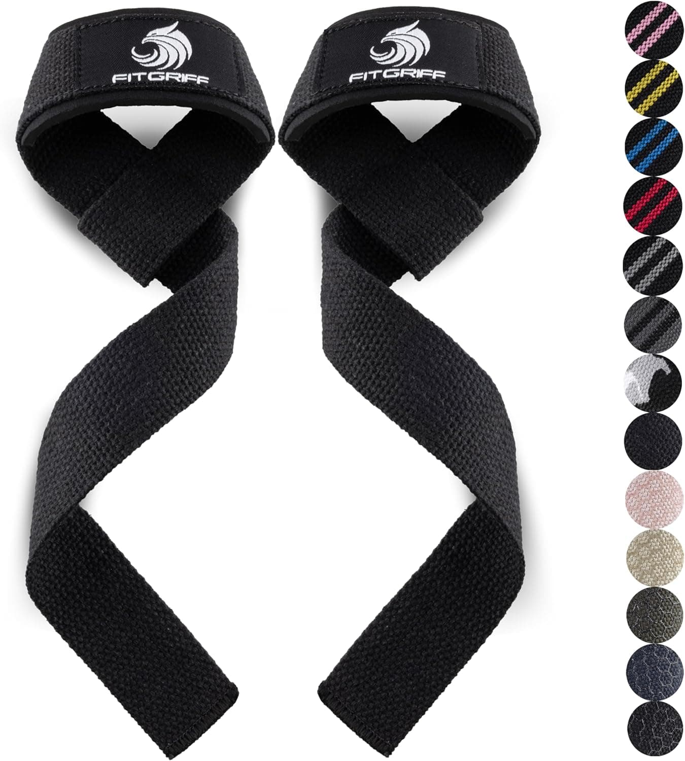 Fitgriff® Sangle de Tirage Musculation - Lifting Straps pour Fitness, Levage, Gym - Accessoires Salle de Sport