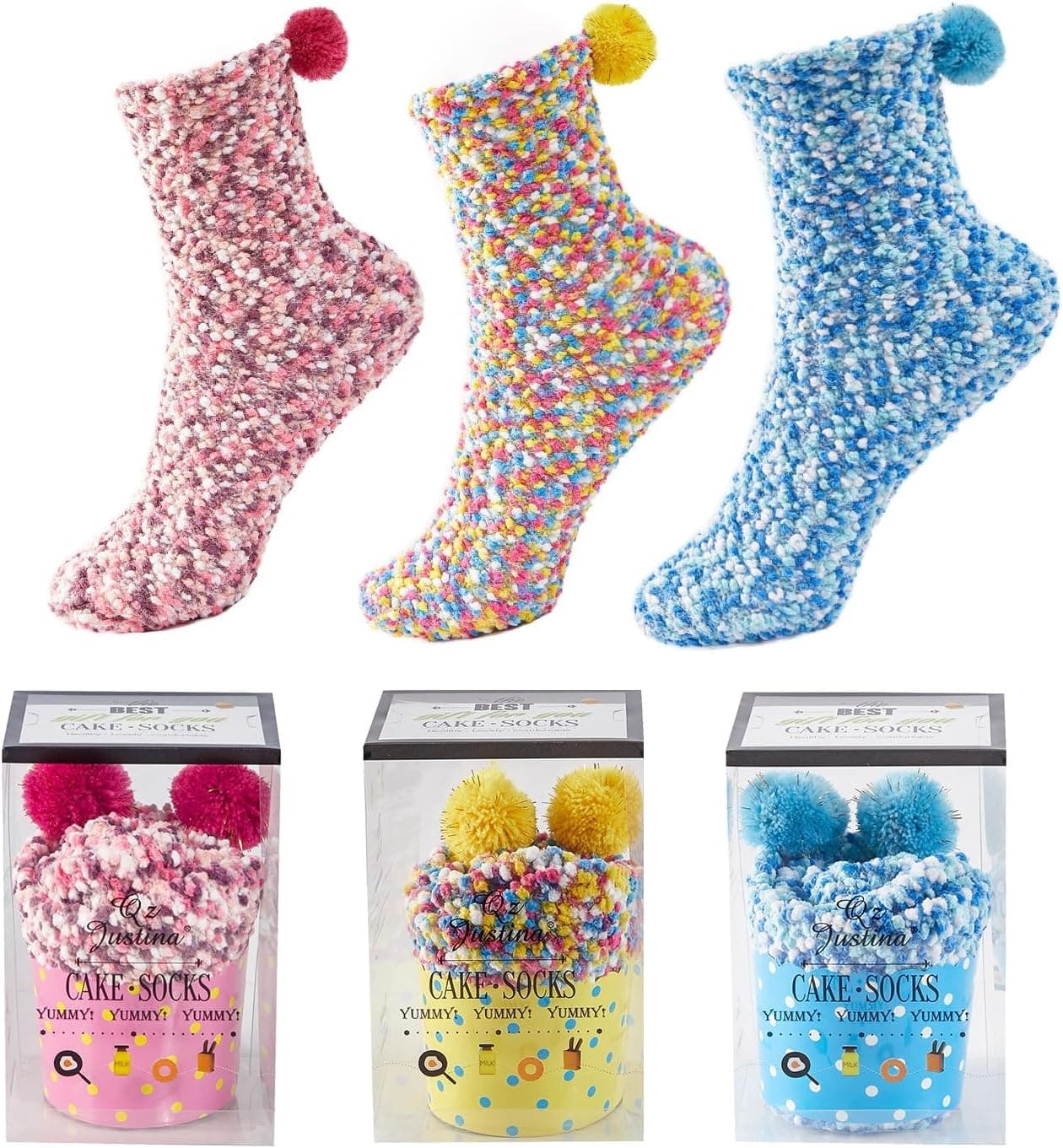 JARSEEN 2/3 Coffret Cadeau Noel Chaussettes Femme Super Confortables Chaud Douces Mignon Noël