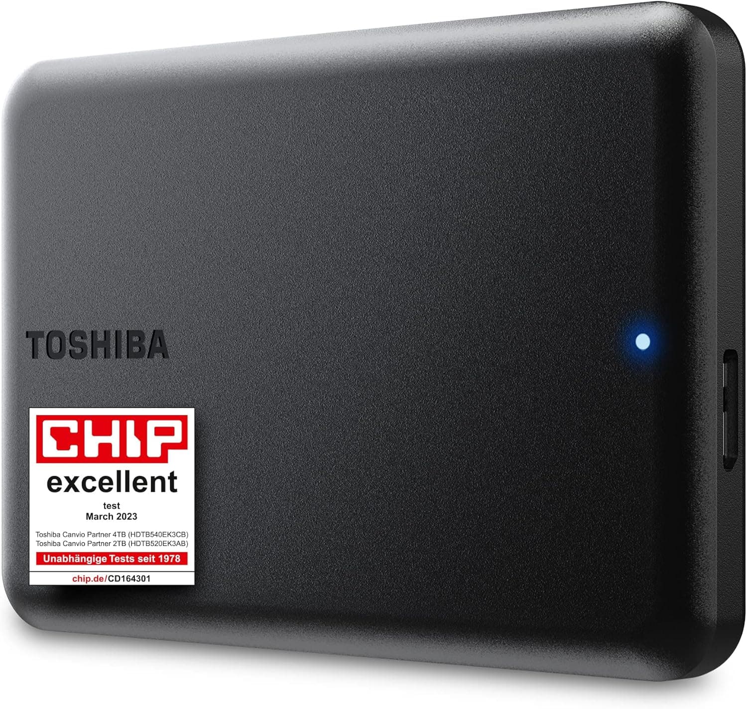 Toshiba Canvio Partner 2TB Portable 2.5'' External Hard Drive, USB 3.2, Compatible Mac & Windows. (HDTB520EK3AB)