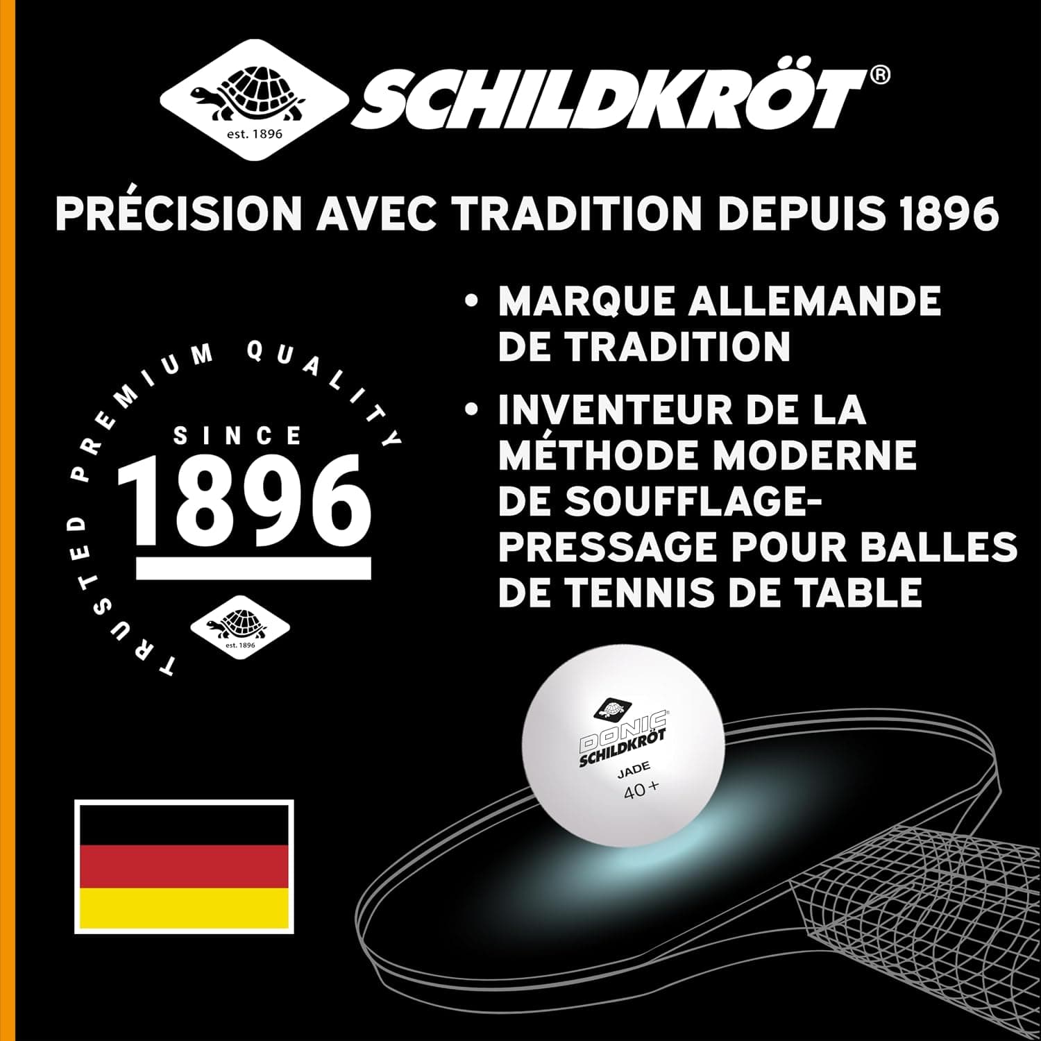 Donic-Schildkröt Balles de Tennis de Table Jade