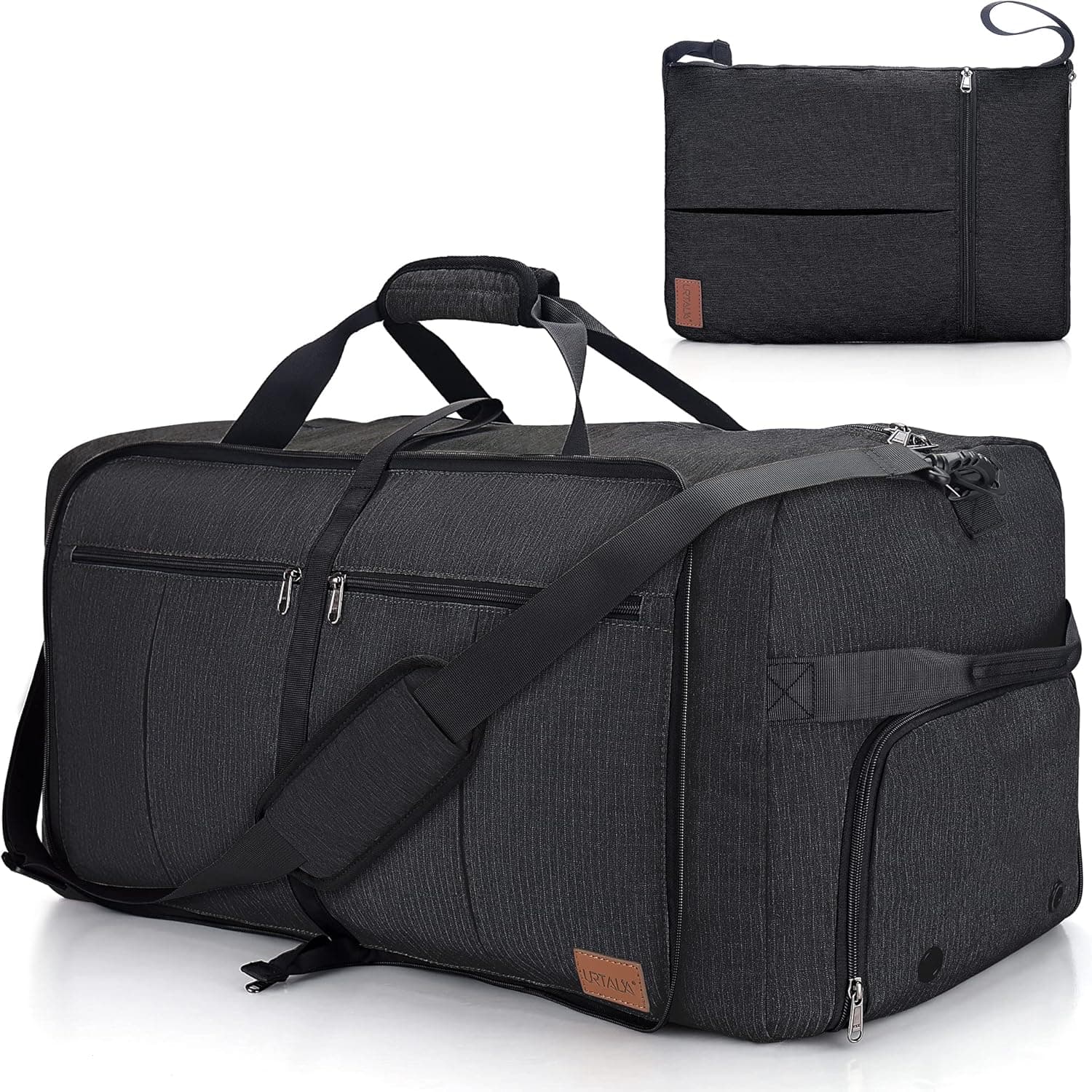 Urtala Sac de Voyage Pliable pour Homme et Femme, 120L Grand Sac Voyage | Compartiment à Chaussures, Sac à Main étanche
