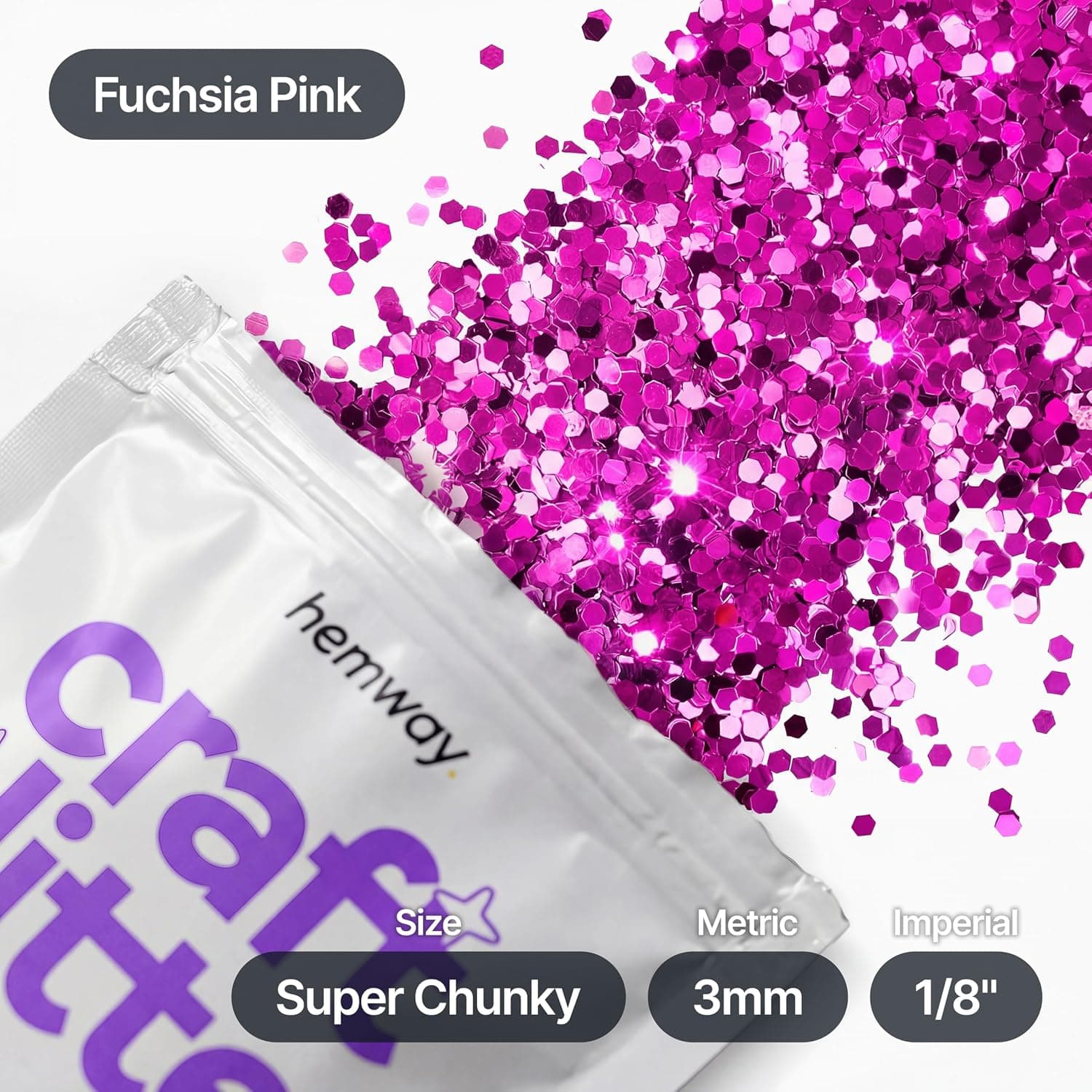 Paillettes pour artisanat gobelets en résine rose fuchsia cartes bijoux de Noël bougies super épaisses 100 g/3,5 oz