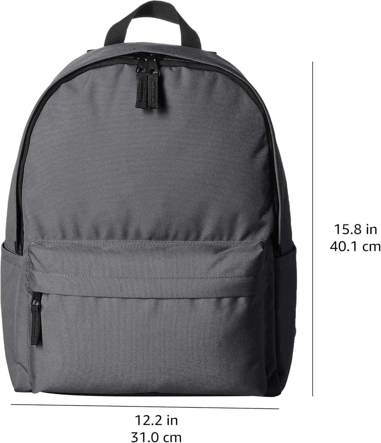 Amazon Basics, Sac à Dos Classique/Décontracté/Scolaire, Gris, Lot de 1