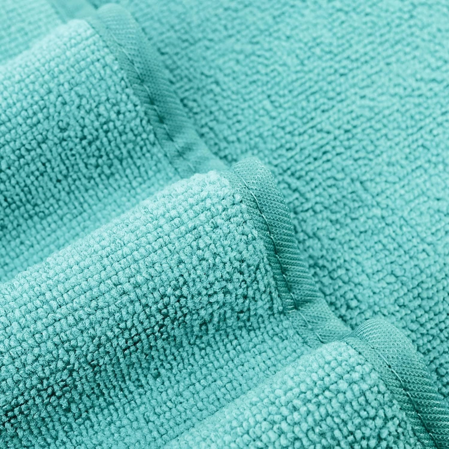 POLYTE Lot de 6 serviettes de bain surdimensionnées en microfibre non pelucheuses, à séchage rapide, 152,4 x 76,2 cm, turquoise