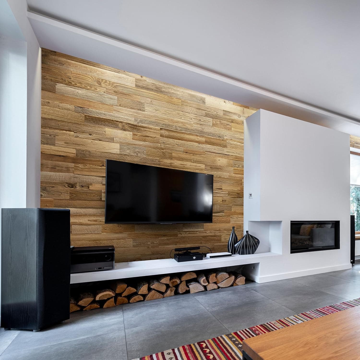 Modèle « Amber » Panneaux muraux en bois recyclé 1m2